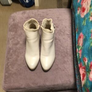 Elegant White Women's Ankle Boots